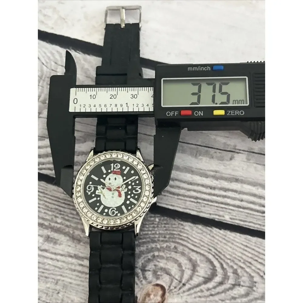 Christmas Snowman Silver Tone Women’s Quartz Watch